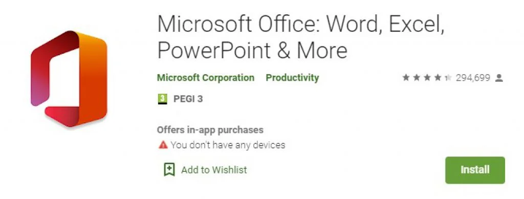 Microsoft Office Word Chromebook Google Play