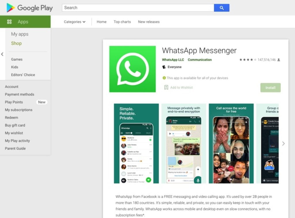 WhatsApp for Chromebook