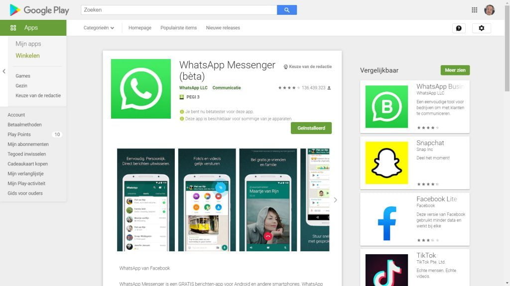Google Play WhatsApp